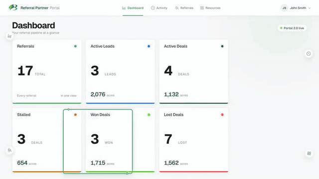 Animated preview of the new Partner Portal dashboard